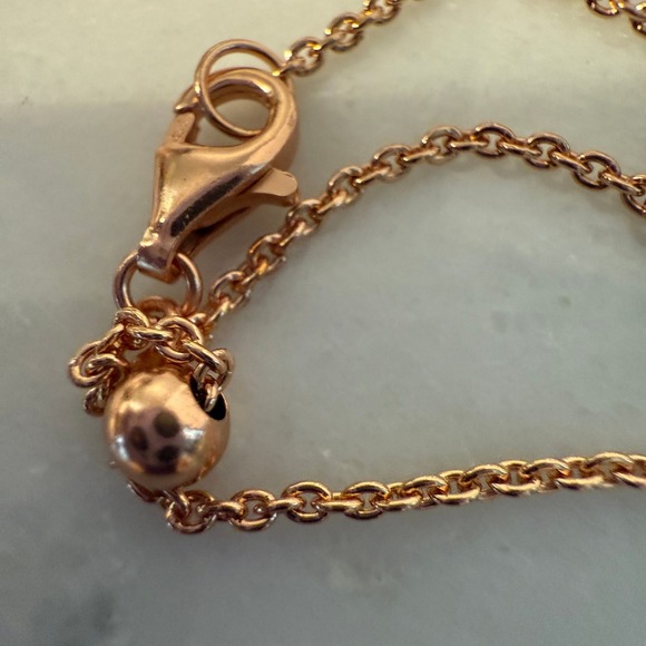 Authentic Pandora Rose Gold Adjustable Curb Chain Necklace - Picture 8 of 8